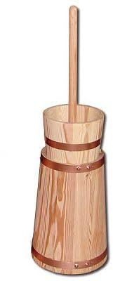 Mantequera de Madera – Elaboración Tradicional de Mantequilla Casera (3L)