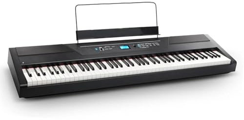 88 Key Digital Piano Keyboard With Hammer Action Weighted Keys 2x20W Speakers 12 Voices FX And Display(Recital Grand)