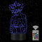 HooJtny Goku Lámpara de Luz Nocturna 3D 16 Colores USB Recargable Decoraciones de Dormitorio de Navidad Regalo para Niños