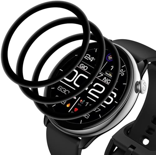 3 Pezzi Vetro Temperato per Amazfit GTR Mini 43mm, Pellicola, Ultra HD, Senza Bolle, Anti-Graffio, Alta Trasparente,etro temperato