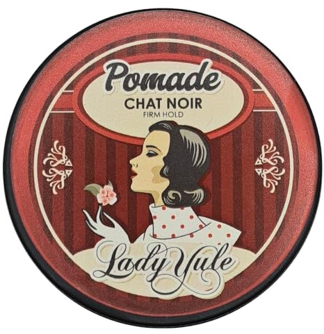 FETTKOPP POMADE - Chat Noir - LADY YULE - warm-holzig-zitrisch – starker Halt (firm hold) - 51g Haarwachs & Haargel Alternative Barbershop Hairstyling Herrenpomade ölbasiert Made in Germany