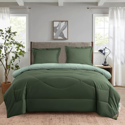 SLEEP COMFY 4 Jahreszeiten Bettdecke ohne Bezug 135x200cm Baumwolle & Mikrofaser Steppdecke + Kissenbezüge, Atmungsaktiv & Washbar, Oeko-TEX Zertifiziert