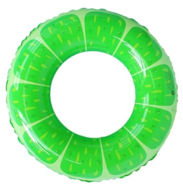 YIXANNX Planschen Sie bei sommerlichen Poolpartys mit farbenfrohen Fruchtringschwimmern, empfohlen für aufblasbare Schwimmbecken ab 9 Jahren, Grüne Zitrone