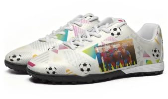 Générique Crampons Foot Homme Personnalisées, Chaussures De Football pour Gazon Synthétique Personnalisées avec Votre Photo, Cadeau Personnalisé pour Un Passionné De Football