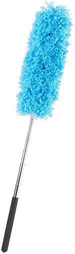 Sichler Haushaltsgeräte Staubwedel Teleskopstiel: Mikrofaser-Staubwedel mit Teleskop-Griff, bis 82 cm Länge (mit langem Stiel, Reinigungswedel, Heizkörper reinigen)