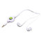 HTC 10 - Auriculares de Diadema retráctiles con micrófono y Cable para iPod Nano 5ª y 7ª generación, 3,5 mm, Color Blanco