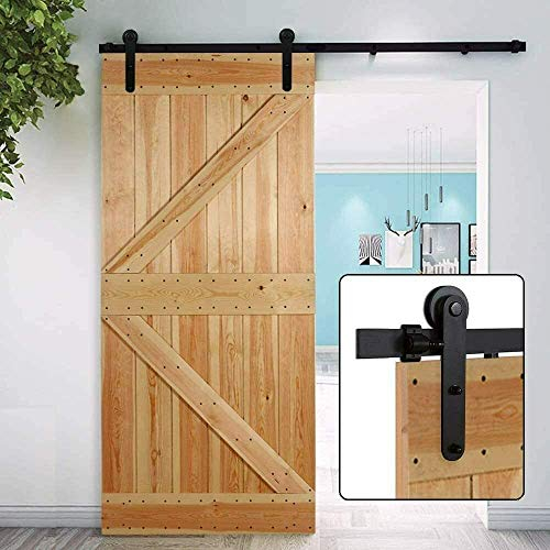 182cm/6FT Schiebetürsystem Set Rustikalen Langsam Knapp Stalltür Schiebetürbeschlag schiebetür laufschiene Set/sliding barn door hardware