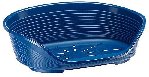 Ferplast Cuccia per Cani Cuccia per Cani extra large 100% plastica riciclata Lettino per Cani lavabile traspirante e antiscivolo Siesta Deluxe, 111 x 80,5 x 33,5 cm., Tortora