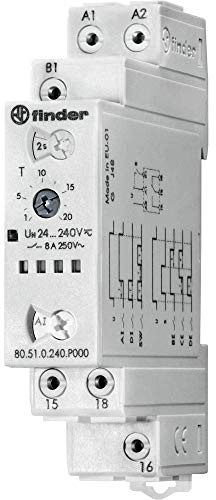 Finder 80.51.0.240.P000 Time Relay Multifunctional 1 pc. Time Range: 0.1s - 24h 1 Changer
