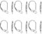 Sterling Silver Earrings 925 D Hook French Lever Back Earwires Interchangeable Dangle Ear Wire Findings for Jewelry Making- 8pcs