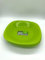 ECO 4 Pc Unbreakable Flat 27 x 27 cm Green Round Plastic Plates | Small Bright Flat Kids Plates | Stackable Plastic Plates Reusable for Birthdays, Picnic, BBQ & Parties (Green, Large)