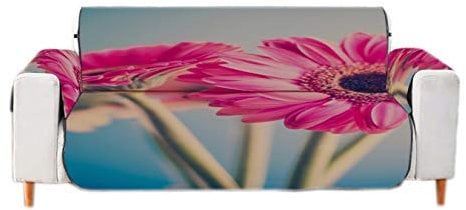 A.Monamour Sofabezug Sofaüberwurf Sesselschoner Vintage Rosa Blumen Blumenhintergrund Naturkunst Dekor Samt Stuhl Abdeckung Sofa Abdeckung Sofaschoner Sofahusse Sofaschonbezug Sofaschutz