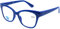DOOViC Blue Light Blocking Computer Reading Glasses Blue Frame Large Lens Square Readers for Men/Women +1.0