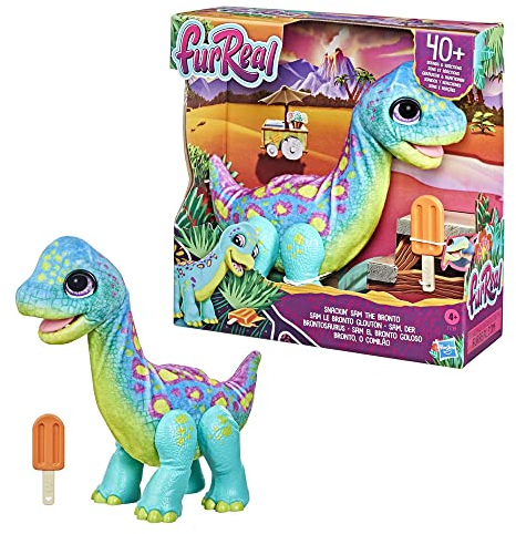 FurReal Sam, der Brontosaurus interaktives Animatronik-Plüschspielzeug, 40+ Geräusche und Reaktionen, Ab 4 Jahren