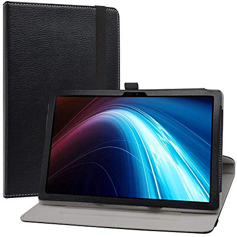 LiuShan Coque pour Winnovo P20 Rotary Coque,360°Rotation Rotatif étui avec Rabat Stand Support Coque pour 10.1 TECLAST P20HD / TECLAST M40 /M40 Pro /M40se/ Dragon Touch Notepad 102,Noir