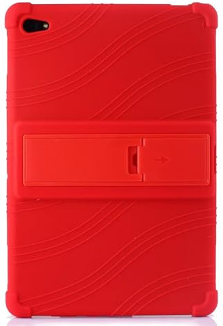 SsHhUu Funda para Huawei MediaPad M5 Lite 10, Funda de Silicona Protectora a Prueba de Golpes para niños para Huawei M5 Lite 10 10.1 Pulgadas 2018, Rojo
