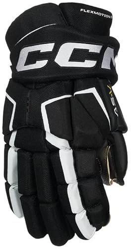 CCM Super Tacks AS-V Handschuhe Junior, Größe: 10, Farbe: schwarz/weiß