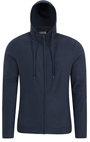 Mountain Warehouse Camber Mens Fleece Hoodie Blue XS