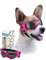 PETLESO Hundebrille Hundeschutzbrille Hunde Sonnenbrille Anti-UV Schutz Augenschutz für Kleine/Mittelgroße Hunde-Rosa