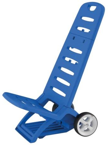 URBNLIVING 2-in-1 Faltbarer Trolley-Stuhl, Liegestuhl, mit Rollen, Deck, Pool, Strand, Blau