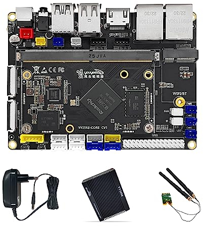 youyeetoo Scheda madre Dual GbE Low Power Arm - YY3568 Basic RK3568 - SATA 3.0, SSD PCIe 3.0, USB Host x6 - Uscita video fino a 4K@60Hz - AIoT/NAS/Single Board Computer (4+32GB) (Kit D)