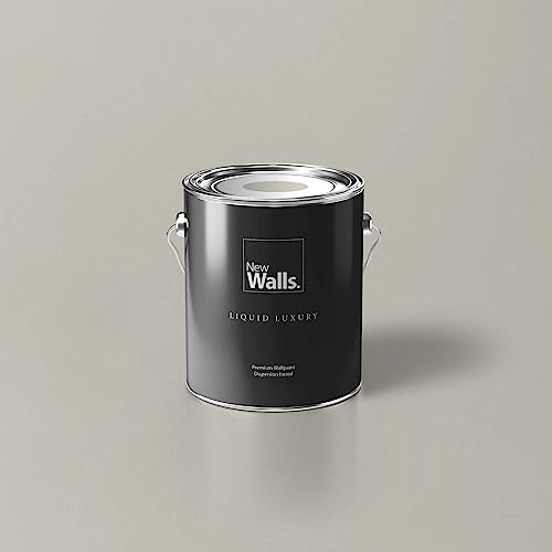 New Walls Premium Wandfarbe Beige, Khaki Liquid Luxury Dispersionsfarbe für Innenräume – 2,5 L