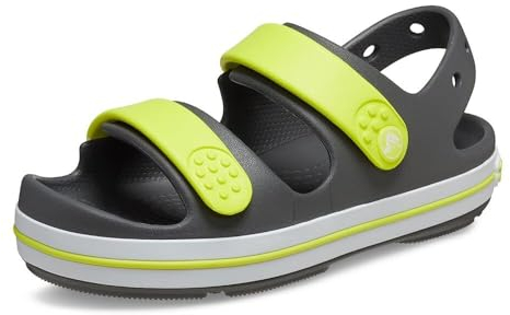 Crocs Unisexe Enfant Crocband Cruiser Sandal T Sandales, Slate Grey/Acidity, 23/24 EU