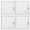PROREGAL Mega Deal 4X Schließfachwürfel Cubic HxBxT 35x35x35cm Grau Schließfachschrank Metallspind Wertfachschrank Umkleideschrank 4 Fächer
