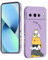 YUXING Silicone Cover per Google Pixel 8 Pro - Moda Modello Carino Custodia Design Sottile Slim Cover Antiurto, Antiscivolo Elegante, Protezione Totale (Cat,Purple)