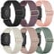 TUCOMO 6Pack Elastische Nylon Armband für Amazfit GTR mini/GTS 4 Mini/GTS 4/GTS 3/GTS 2 Mini/GTS 2e/GTS 2/GTS,Loop Dehnbare Ersatzband für Amazfit Active 2/Bip U Pro/Bip 3 Pro/Bip Lite Herren Damen