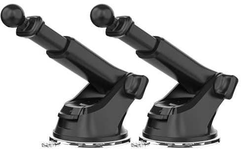 YIANERM Windscreen Dashboard Window Car Mount Car Cradle Base Accessories Mount Used For Car Phone Holder Accessories Replacement Vehicle Suction Cup Mount With Universal 17mm Ball Connector (Black1)