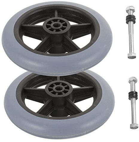 SKISUNO 2pcs Wheelchair Front Wheels Replacement and Caster Wheels Practical Wheelchair Accessory for Heavy-Duty Wheel Replacement Parts