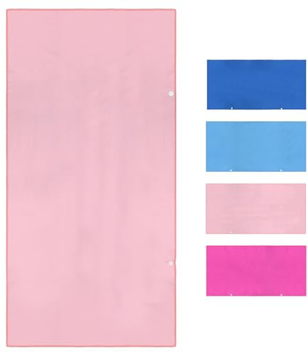 Serviette de Plage, 160x80cm, Serviette Microfibre Voyage, Serviette de Sport Homme Femme, Drap de Bain Grande Taille, Serviette Toilette, Serviette Sauna pour Fitness Gym Yoga Camping Natation (Rose)
