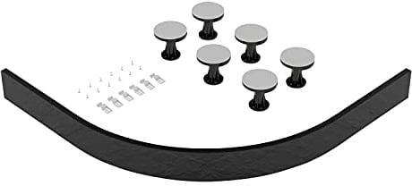 Balterley Shower Tray Riser Kit, Curve Grey Panel, 6 Pack of Legs, Clips & Screws, Leg Set & Plinth Kit for 700mm to 900mm Quadrant & Offset Quadrant Trays, Plinth & Legs - 1200 x 1000mm (Slate Grey)