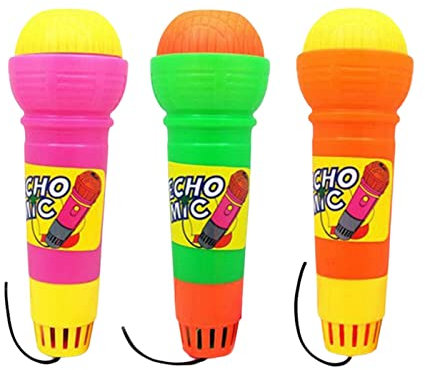 Random Color 3 Kids Microphone | Toy Microphone Voice Changer | Voice Changing Microphone Toy | Echo Microphone for Kids | Toddler Microphone Voice Changer | No Battery Required
