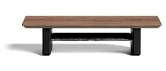 Raico Schreibtischregal Monitorständer Setup Cockpit Ergonomischer Dual-Screen-Riser Minimaler Schreibtisch-Organizer aus Holz (Walnuss, Small | 47cm)