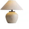 SSNCcNC Vintage Tischlampe Handbuch Tontopf Tischleuchte Stoffschirm Keramik Nachttischlampe Japanischer Stil Schreibtischlampe für Schlafzimmer Wohnzimmer Hotel Café Dekorative E27 D50*H53CM