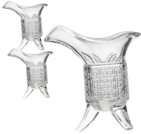CATIEBYE 1ensemble Verre à Whisky Vintage Verre Transparent Set Décanteur Tasses à Vin Retro Chinoises Pour Décoration De Table Et Fêtes