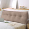 Weiches Keilkissen Bett Großes Rückenkissen, bequem und stützend, Lesekissen Wandkissen Lendenkissen für Couch und Betten, Stützkissen, Nackenkissen mit abnehmbarem Bezug(Hellbraun-200x20x50cm)
