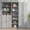 Somanki Highboard Grau Sonoma-Eiche 50x41x185 cm Holzwerkstoff, Kommode, Sideboard, Schuhkommode, Komodenschrank, Kleiderkommode, Küchenanrichte, Flurkommode, Esszimmerschrank - 3281685