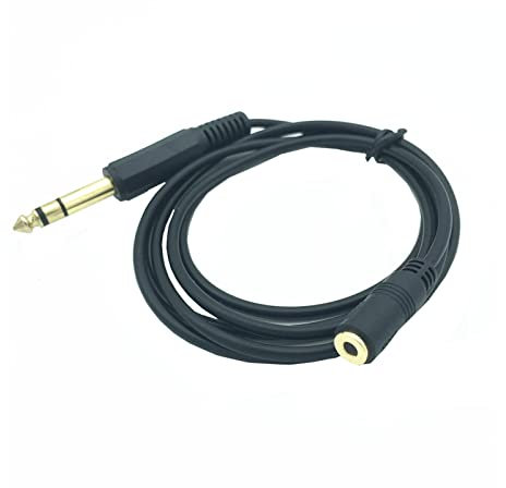 LIbgiubhy 6 35 MM Spina A 3 5 MM Stereo Jack Cuffie Prolunga Eccellente Spina Resistente alla corrosione 1 5 Metri