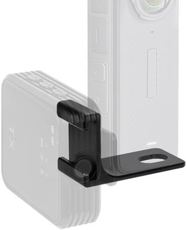 Geekria for Creators, 2er-Pack unsichtbarer Mikrofon-Blitzschuh, kompatibel mit Insta360 ONE X4/X3/X2 und RODE Wireless GO Mic, Mikrofon-Montageadapter-Zubehör für Insta 360 (Schwarz)