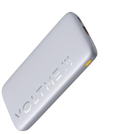 Power Bank VOLTME HP10A Hypercore 10K, Essential Externe Batterie Powerbank 2-Port Grigio Potenza Portatile per Cellulare Ricarica 10.000 mAh Rapida con USB-C/A per iPhone 16 15 14 / Samsung/Xiaomi