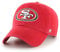 '47 NFL San Francisco 49ers Clean Up Unisex-Baseballkappe, Verstellbarer Riemenverschluss, Einheitsgröße, Team Logo, Farbe Rot