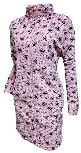 GX GARGIX Vestaglia Donna Invernale in Caldo Pile Coral, Zip, Collo O, 2 Tasche, Taglie dalla S alla XXL Vari Colori Autunno Inverno (IT, Testo, L, Regular, Regular, Angela-Rosa)