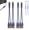 YIMATEECO Cinch Y Kabel Splitter RCA Y Adapter Kabel 15cm RCA zu JACK AV Audiokabel Cinch Verteiler, 24K Vergoldeter Anschluss für Subwoofer, Verstärker, Lautsprecher Heimkino (R-CA Kabels,4Stü)