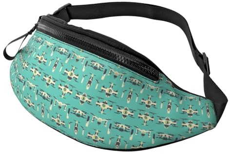 Coole Drohnen-Bauchtasche für Damen und Herren, Sport-Hüfttasche, Gürteltasche für Reisen, Wandern, Laufen, Weiß