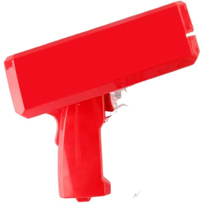 vreplrse Geldspielzeugpistole, lustige Waffe oder Geldscheine, Gutscheine, langlebig, zum Basteln von Hochzeiten, Rot