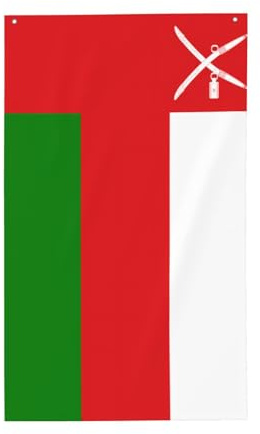 Flagge von Oman. Dekorative Outdoor-Flagge, 90 x 152 cm, vertikales Polyester-Banner