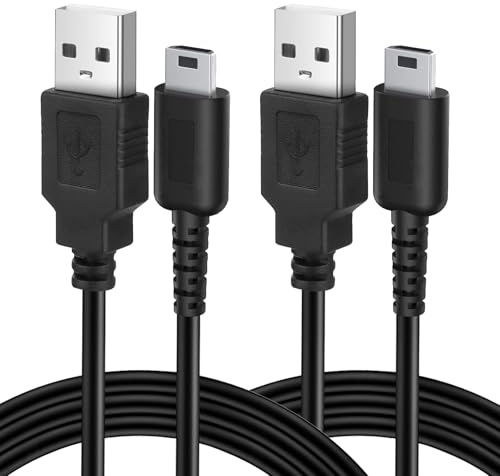 Vestoryyer 1.2-meter USB charger cable specifically designed for the Nintendo DS and DS Lite, ideal for charging your Nintendo DS Lite (DSL/NDSL) handheld console.